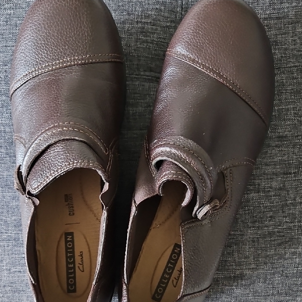 Clarks Brown Flats Comfortable Loafers